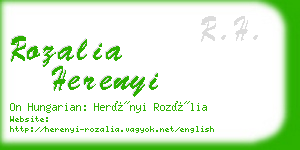 rozalia herenyi business card